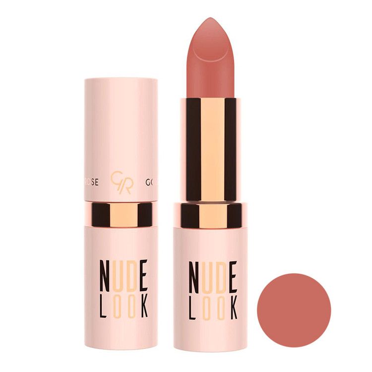 رژ لب جامد مات Nude Look گلدن رز شماره 02 peachy nude