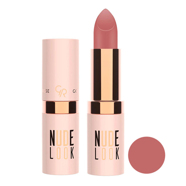 رژ لب جامد مات Nude Look گلدن رز شماره 03 pinky nude