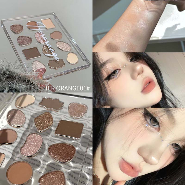 پالت سایه چشم پودری 12 رنگ کریستالی Herorange